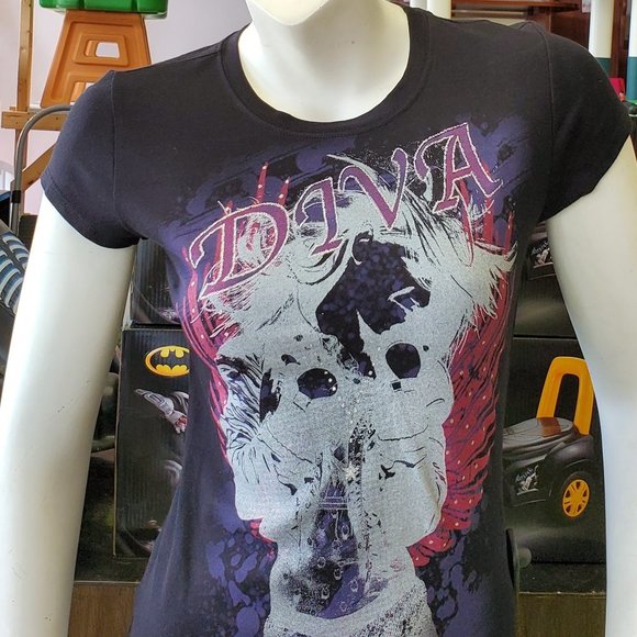 Diva Print Short Sleeve Tee - Picture 1 of 5